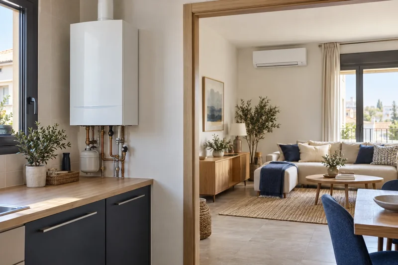 Escena ilustrativa de climatización doméstica